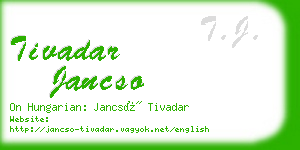 tivadar jancso business card